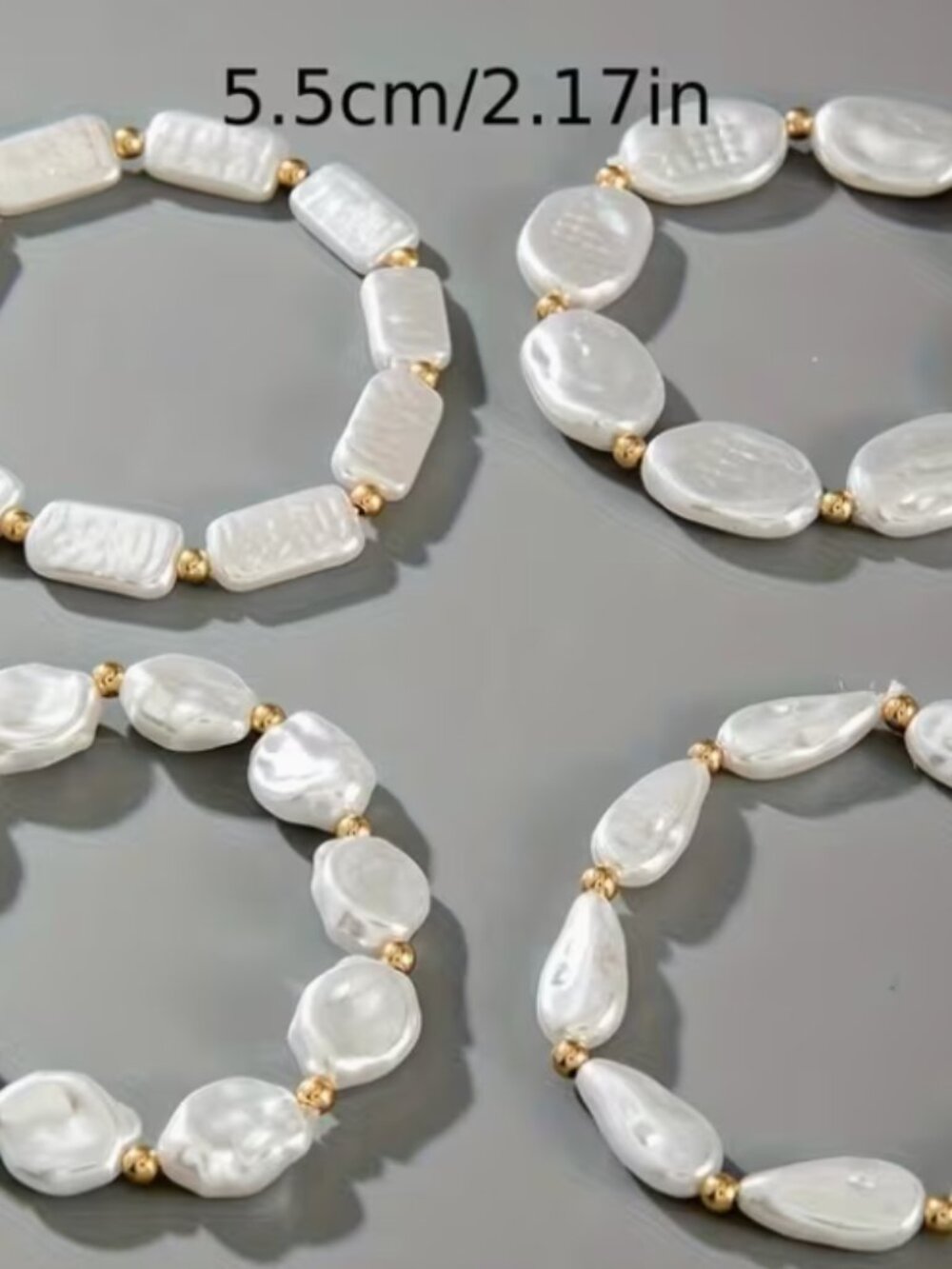 Pearlized Bracelets, Set of 4 - Picture 3 of 3